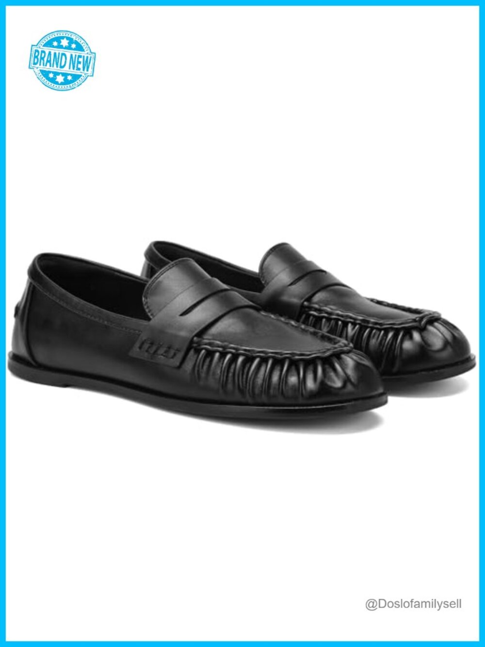 Penny Loafers Ruched Slip On Flats Faux Leather Comfortable Office Shoes